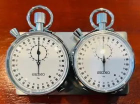 88-5061 Rallyequip .001.kr Dash Mounted Vintage Seiko Acrp Stop Watches /rallyequip/made In Usa