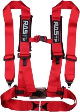 Rs-bag037-tp-red Rastp 4 Point Safety Harness With 3 Inch Padding Red