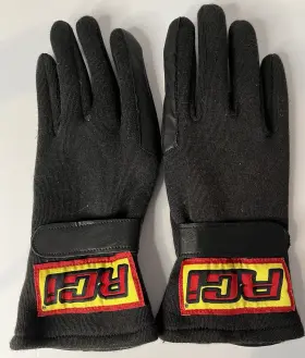 9538d Rci Large Black Double Layer Race Glove # Leather Sfi 3.3/5