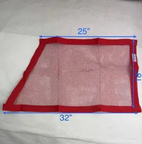 50523-mn-4 Rjs 32x18x25 Oblong Mesh Non-sfi Window Net Red