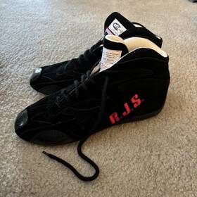 Rjs Racing 500020156 Driving Shoes Mid-top Nomex Liner Suede/leather Black Mens Size 10