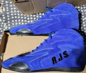 500020355 Rjs Racing Sfi 3.3/5 Driving Shoes Blue Mid Top Mens Size 12 Imsa Scca Ihra