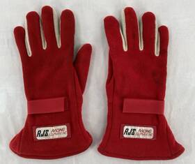 Rjs Racing Equipment 20212-sm-4 Sfi 3.3 Nomex Gloves Red Medium Calfskin Palm