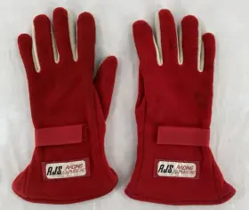 20212-sm-4 Rjs Racing Equipment Sfi 3.3 Nomex Gloves Red Medium Calfskin Palm