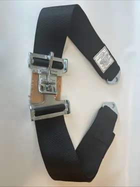 15001903 Rjs Racing Equipment 50502-3 Sfi 16.1 Latch And Link 3 Inch Lap Belt Black W Leather