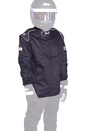 200400103 Rjs Safety Jacket Black Small Sfi-1 Fr Cotton