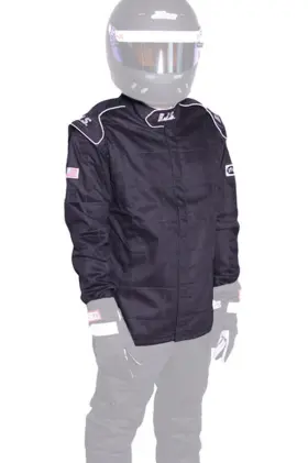 200430106 Rjs Safety Jacket Black X-large Sfi-3-2a/5 Fr Cotton