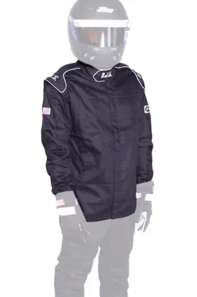 200430108 Rjs Safety Jacket Black 3x-large Sfi-3-2a/5 Fr Cotton