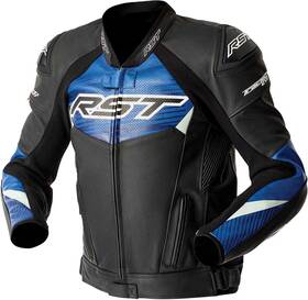 Rst 103635blu-50 Tractech Evo D3o Leather Motorcycle Jacket Black/blue Size 3x