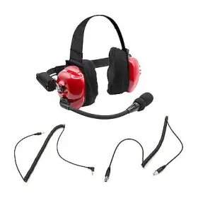 H80-rd Rugged Radios Headset Track Talk Red Linkable Intercom