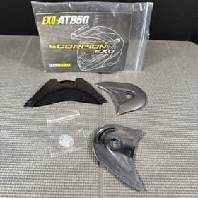 Scorpion Avs0950100 Exo-at950 Side Covers Lg Matte Black Chin Curtain
