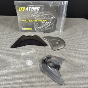 Avs0950100 Scorpion Exo-at950 Side Covers Lg Matte Black Chin Curtain