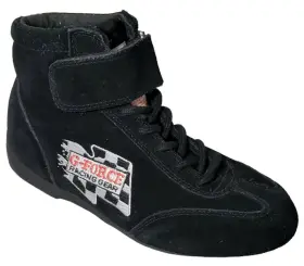 Gf235 Sfi 11229 G Force Racing Gear Black Suede Leather Midtop Shoes Size 5 Racegrip