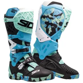 2319-0024-46 Sidi Crossair X Off Road / Dirt Bike Boots Size 11.5 Messy/cyan