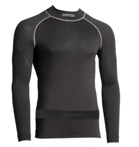 20193vk Simpson 090127365526 Racing Pro Fit Base Layer - Top Only Adult 4x Black