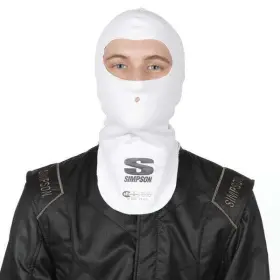 23091w Simpson 090127367599 Racing Pro-fit Headsock - Single Eye Balaclava White Each