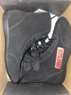 Simpson 090127368862 Driving Mt 110 High Top Racing Shoes Adult Size 11 Black Nib