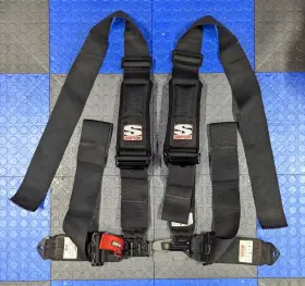 Simpson 090127377147 Racing D3 4 Point Recreational Harnesses 3 Inch With Pad Black