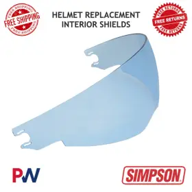 Simpson 090127407882 Motorcycle Helmet Replacement Interior Shields Hi Def Blue #gbbsi