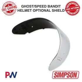 Simpson 090127409862 Motorcycle Ghost/speed Bandit Helmet Optional Shield Mirror #gbmse