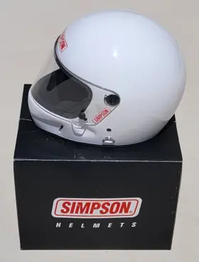 1150011 Simpson Voyager Sport Racing Helmet Full Face - Small White Incl Bag 1150011 Simpson Voyager Sport Racing Helmet Full Face - Small White Incl Bag