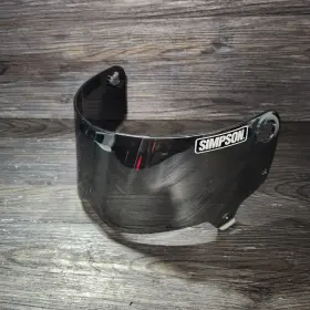 190904 Simpson Motorcycle Outlaw Bandit Helmet Replacement Shield Gray Mirrored Xs-s