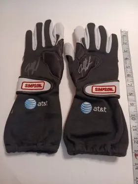 20300lk Simpson Driving Gloves Pro Series Lll Black Large Signed By Unsure