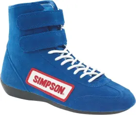 28120bl Simpson High Top Racing Shoes Adult Size 12 Blue