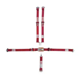 29026r Simpson Red 5-point Quarter Midget Pull-down Seat Belt Set