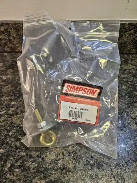 31018 Simpson Restraint Systems Racing Eyebolt With Nut And Washer #31018 Nos