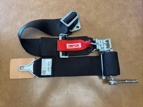 630-51203 Simpson Safety Lh Ratchet Lap Belt-black Sfi Spec Expired