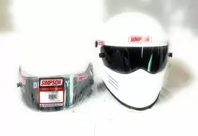 7200051 Simpson Bandit Racing Helmet With Devil Ray Shield White Size Xxl