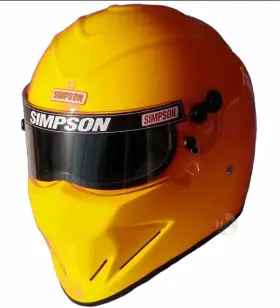 7297341 Simpson New Diamondback Yellow L Racing Helmet Motorcycle Large