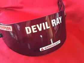 Simpson 84301 Nos Racing Devil Ray Helmet Shield Dark Smoke Sprint Dirt Modified