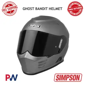 Gbdxl4 Simpson Motorcycle Ghost Bandit Helmet X-large - Flat Alloy #gbdxl4