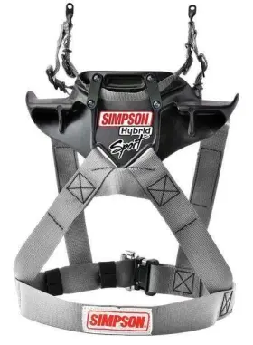 Hslrg11pas Simpson Racing Hybrid Sport Head Restraint Large Pa Silver