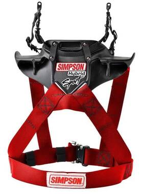 Simpson Hsmed11sasm61r Racing Hybrid Sport Head Restraint Medium Sas M6 Red