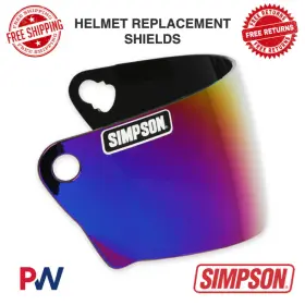 M30lrs Simpson Motorcycle Helmet Replacement Shield Iridium #m30lrs