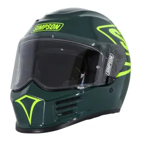 Spb127xl Simpson Motorcycle Speed Bandit Helmet - 12 Oftclock Green Extra Large