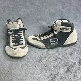 Mt10bk Simpson Racing Shoes Men S 10.5 Mid Top Suede Pit Garage Sfi Certified