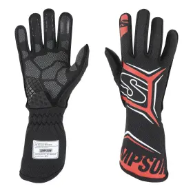 Simpson Racing 090127439456 Mgsr Magnata Gloves Black/red Small