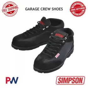 57125bk Simpson Racing Garage Crew Shoes 12.5 - Black #57125bk