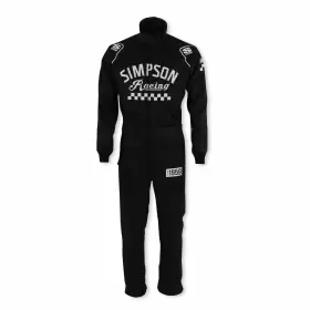 Ck02321 Simpson Racing Checkers Suit Black - Lg