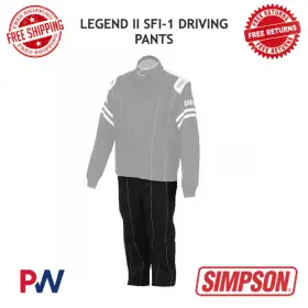 L202173 Simpson Racing Legend Ii Sfi-1 Driving Pants - Small #l202173