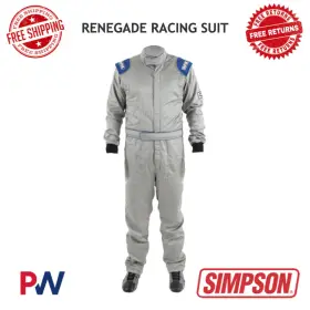 Rn05421 Simpson Racing Renegade Suit - X-large Black / Gray #rn05421