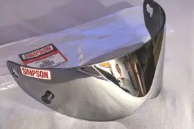 Sim-89406a Simpson Racing Helmet Replacement Shield Super Bandit A Silver Mirror 89406anew