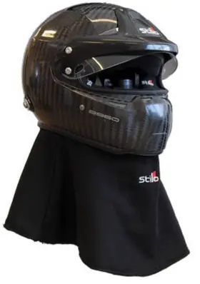 Ya0831 Simpson Racing Stilo St5 Two Layer Nomex Fitted Helmet Skirt Sfi 10 Black