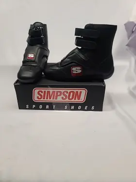 Simpson Safety 090127455951 Sp120bk Stealth Spring High Top Racing Shoes - Black Size 12 New