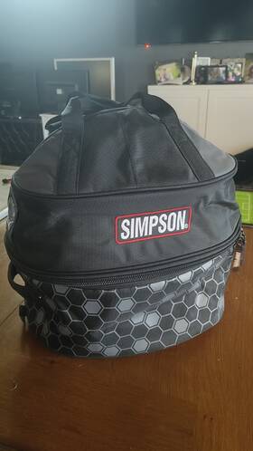 Simpson Safety 23605 Racing Helmet And Fhr Bag - Brand New Condition