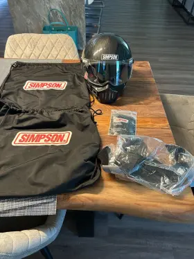 M30dlsc Simpson Safety M30 Full Helmet Large - Satin Carbon Fiber New